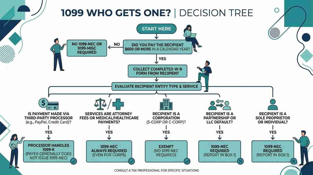 1099 Who Gets One Compliance Workflow Matrix